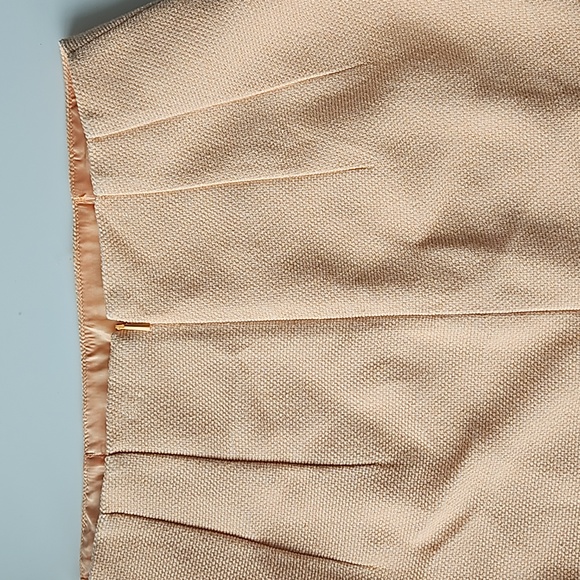 Mango cotton double lined suit skirt in tangerine - Size Small - Picture 9 of 9